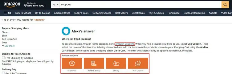 Amazon Coupons - Search results