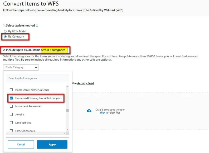 How to Convert Seller-Fulfilled Items to Walmart Fulfillment Services (WFS)? Image 8