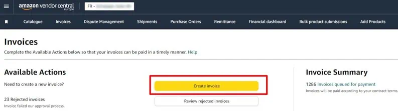 How to submit an invoice on Amazon EU Vendor Central? Image 3