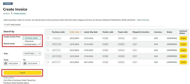 How to submit an invoice on Amazon EU Vendor Central? Image 4