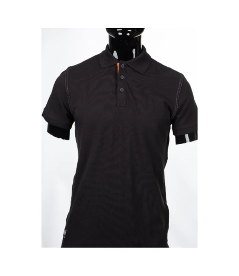 The polo as photographed, on a black gloss display mannequin